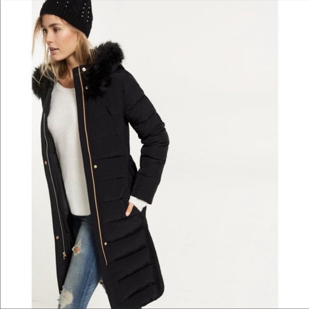Express Long Puff Jacket Small - image 4